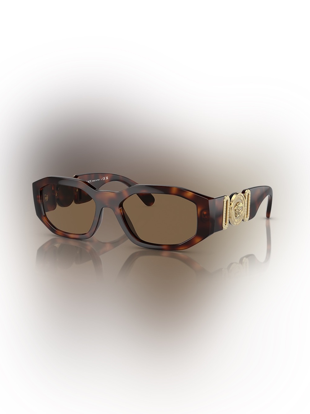 Versace Tortoiseshell Brown Lens Cat-Eye Sunglasses